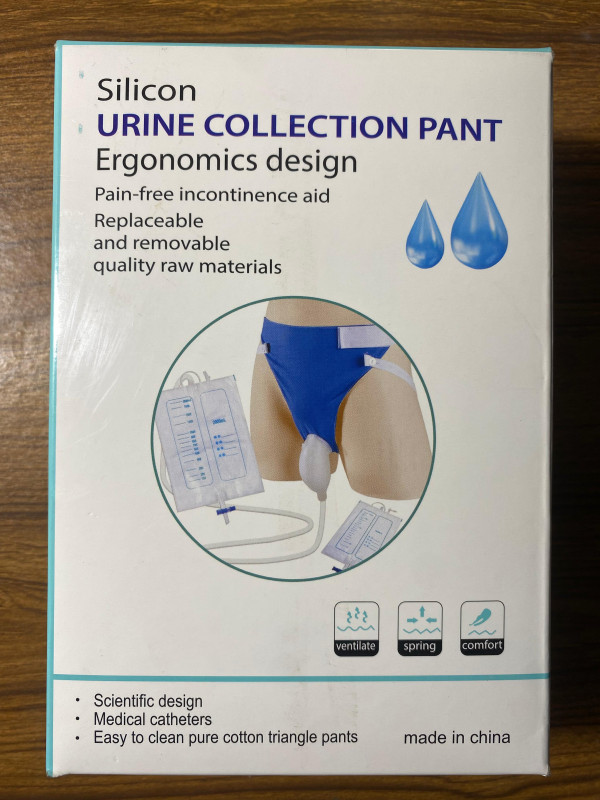 Silicone Urine Collector Men Women Wearable Reusable Easy to Clean Bladder Control Devices Pants for Elderly, Bed Ridden